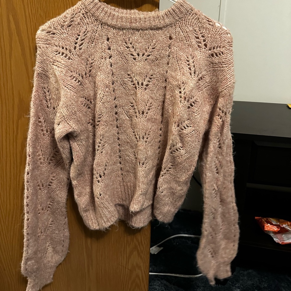 Pink Knitted American Eagle Sweater
